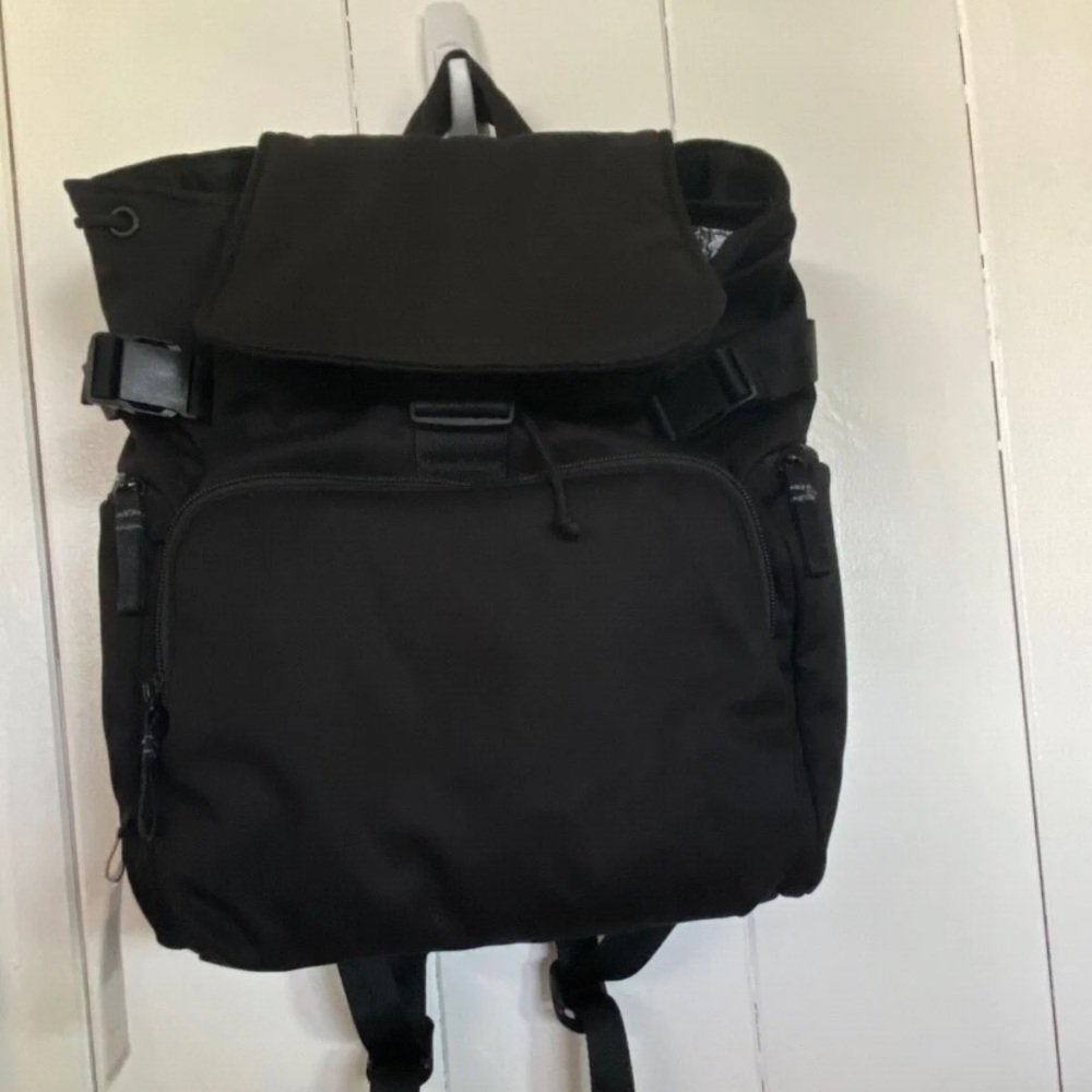 Vera Bradley Recycled Cotton Utility Backpack Black New With Tags